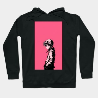 Pink Anime Boy Hoodie